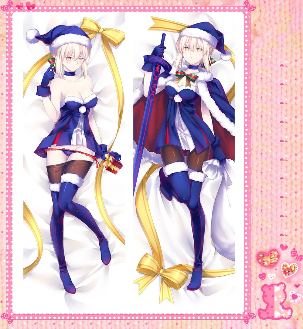 Японский аниме мультфильм Fate Grand Order Saber двусторонний обнимающий наволочка