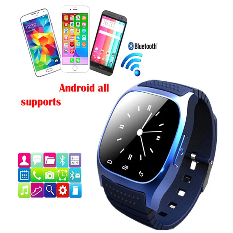 M26 спортивные bluetooth 4,0 смарт часы роскошные наручные часы с циферблатом SMS напоминают шагомер для samsung LG htc Android Phone Smartwatchs