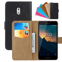 luxury wallet case for nokia 2 v pu leather retro flip cover magnetic fashion cases strap