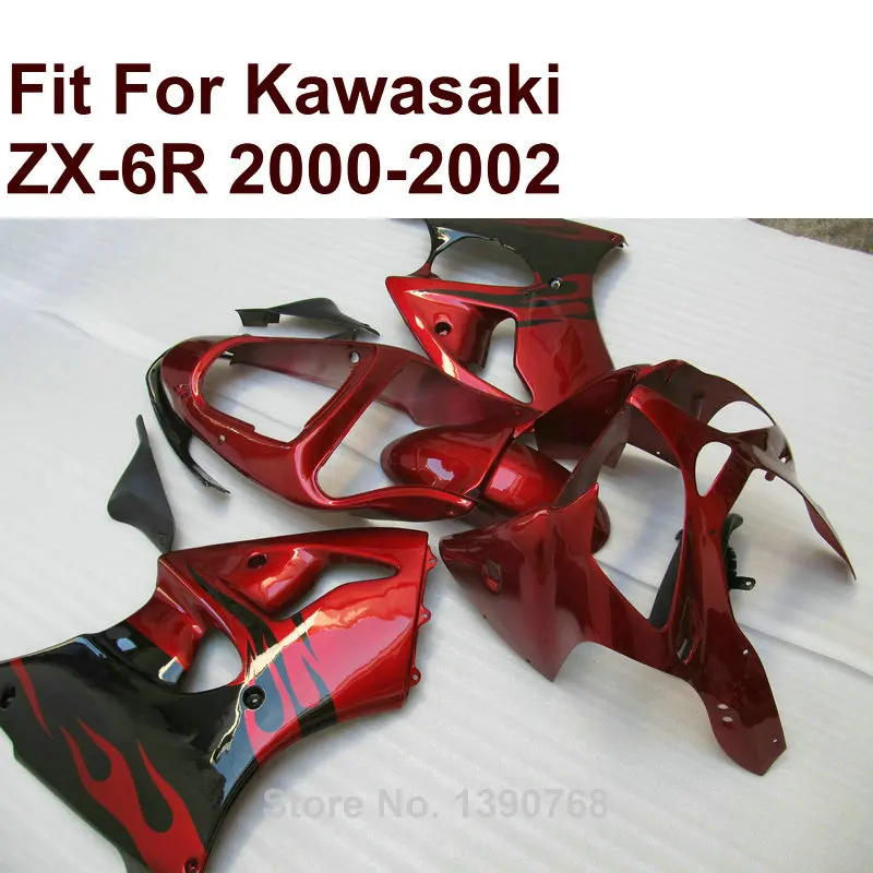 Комплект обтекателей для Kawasaki ZX6R 100% 2000 2001 Ninja ZX 6R 2002 00 01 02 XR46 | Автомобили и