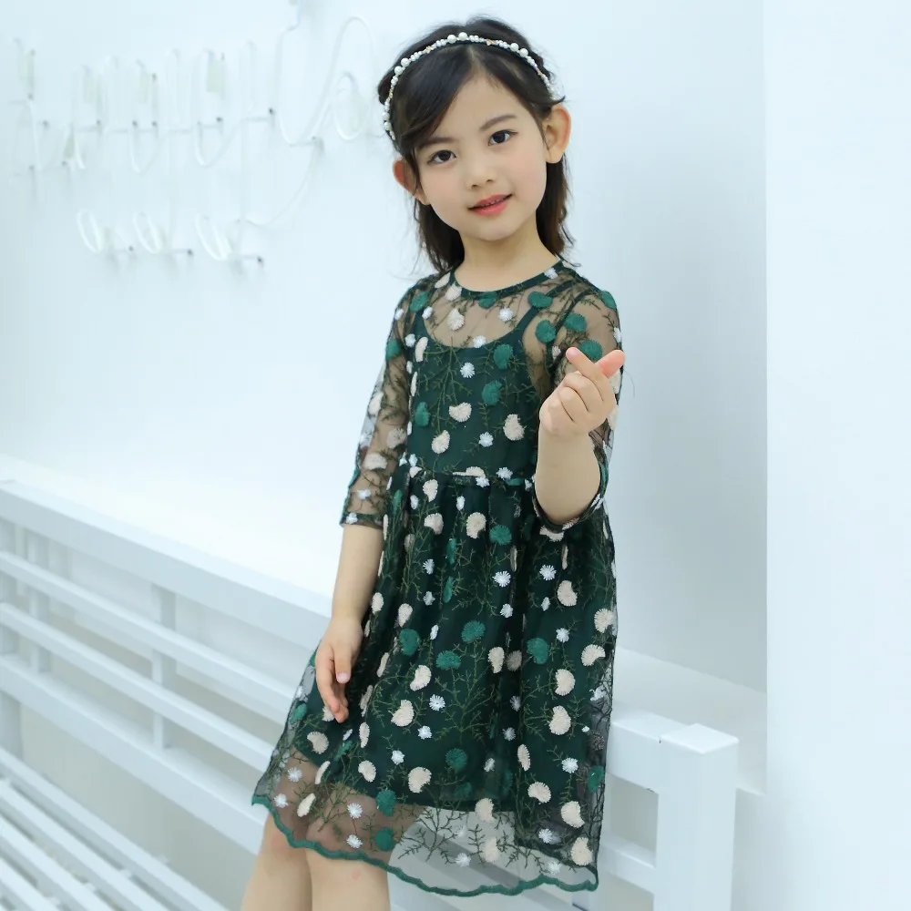 Roupas infantis menina продажи Детское платье вышивки соболезнуем пояса мягкие свободные