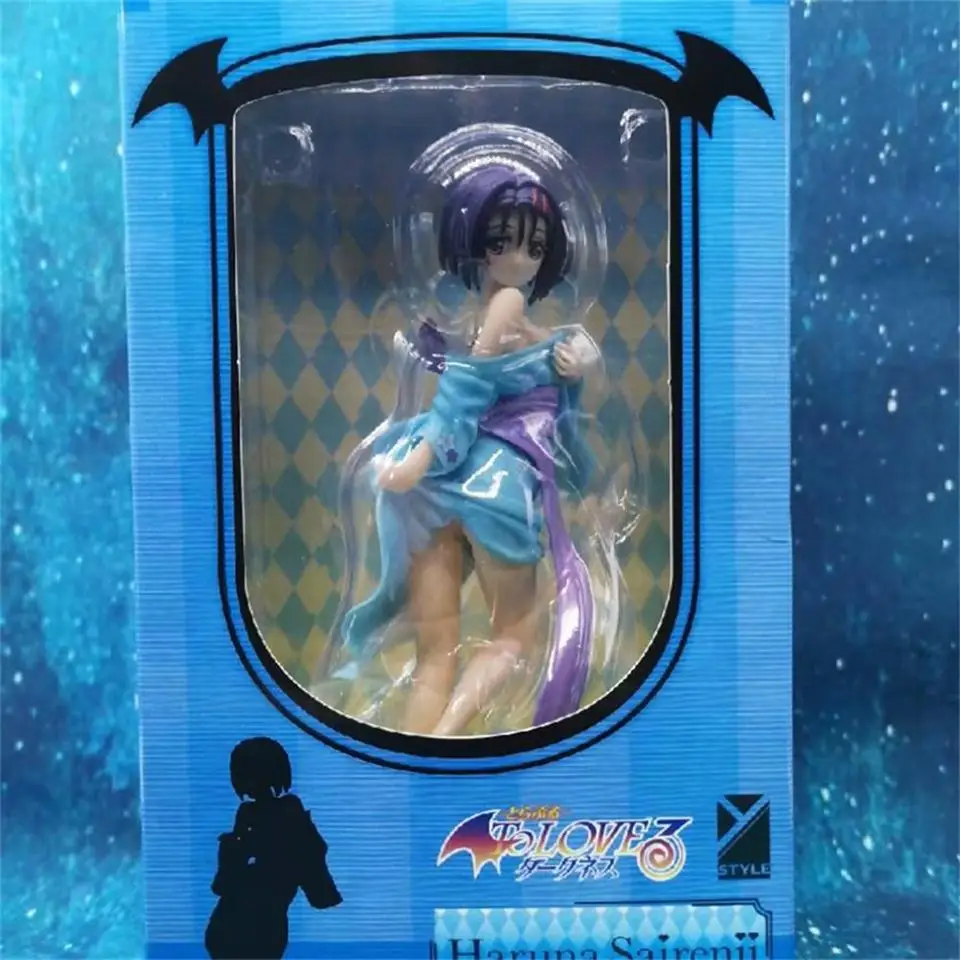 With Box Tronzo аниме To Love Ru Darkness Haruna Sairenji банное платье ПВХ сексуальная фигура Модель Куклы для любви коллекция сексуальные девушки фигурки - Цвет: With Box