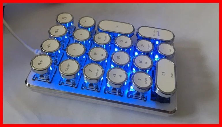 Magicforce машинка Edition Проводная смарт-21-клавиша Механическая цифровая клавиатура gateron переключатели(светло-голубой Подсветка