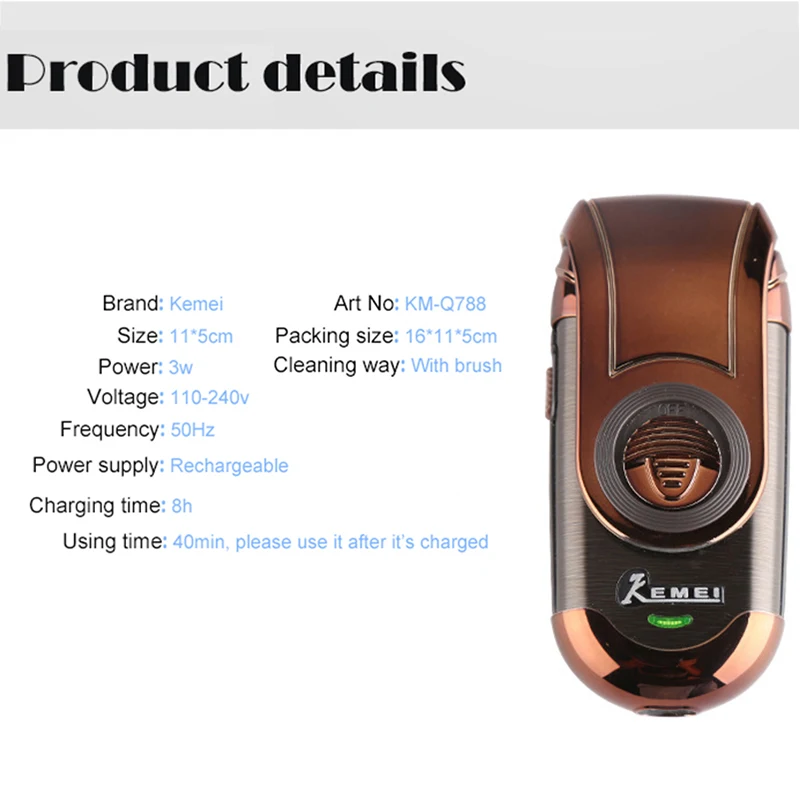 Kemei rechargeable electric shaver beard men shaving machine floating razor trimmer face care hair | Бытовая техника