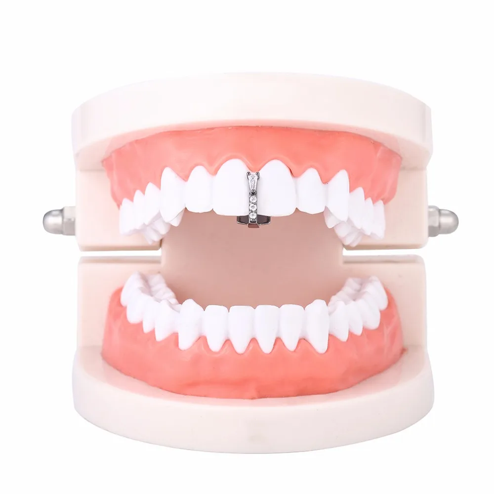 Креативный стиль Grillz с сверлом золотая полоса подтяжки хип-хоп палка одиночные подтяжки Grillz