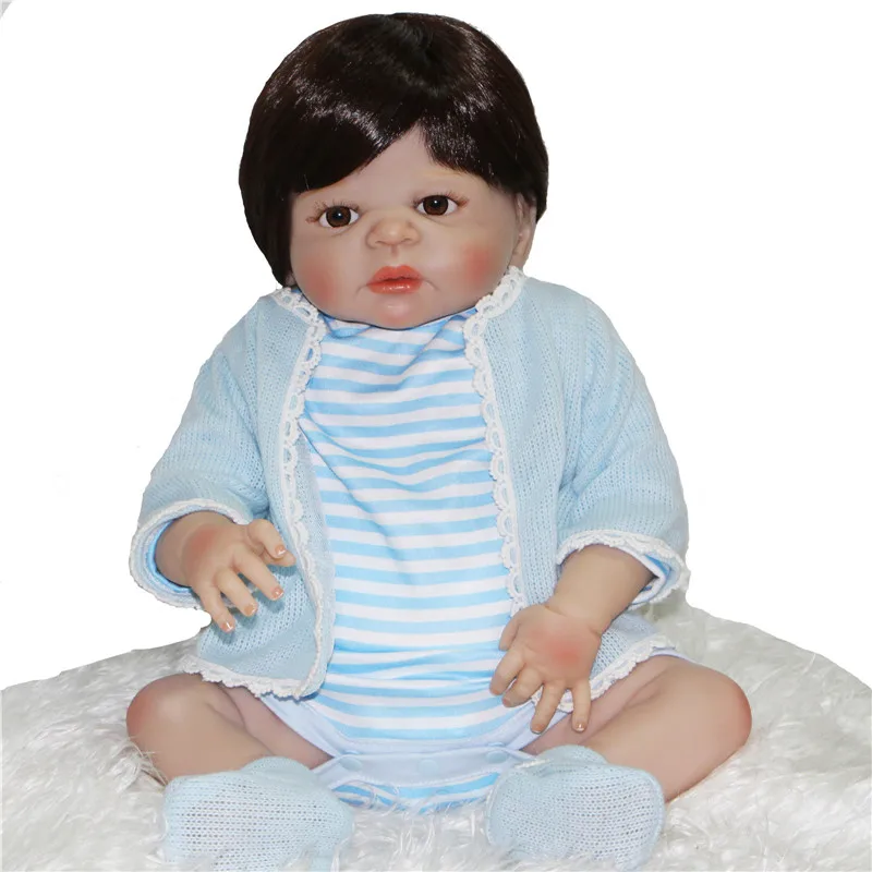 Полноразмерная силиконовая виниловая кукла-реборн DollMai 22 дюйма детские игрушки