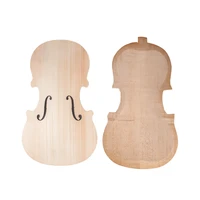 full size violin spruce top maple back set unfinished violin for diy violin parts musical instrument