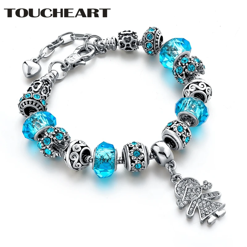 

TOUCHEART Silver Girls Shape Crystal Bracelets&Bangles For Women Design Bracelet Charms Jewelry Friendship Bracelet SBR190153