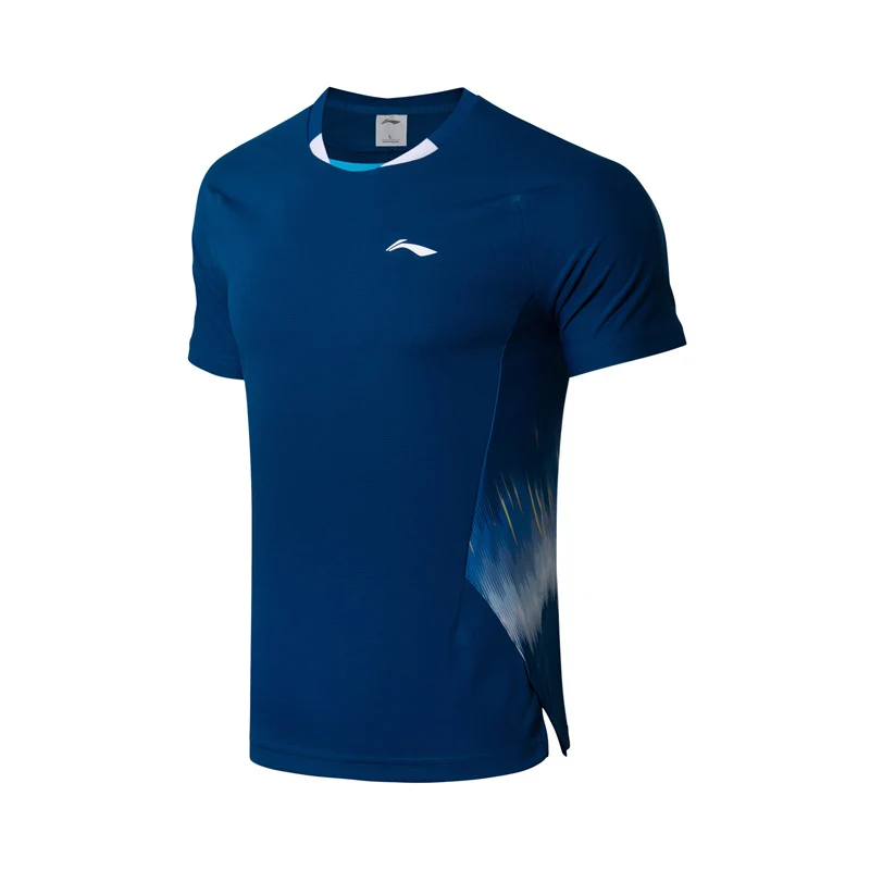 Мужская футболка для бадминтона Li-Ning с дышащей подкладкой конкурсов спорта AAYN261