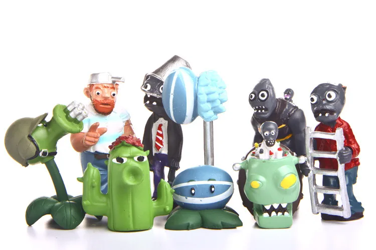 8 шт. Растения против фигурки зомби набор 5 см ПВХ 2016 Новые игрушка chomper pea tree stump Plants