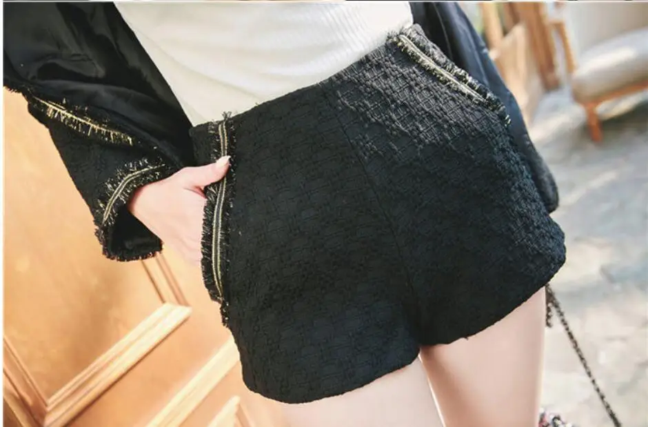 2018 женские комплекты с шортами осень зима Европейский женский шерстяной