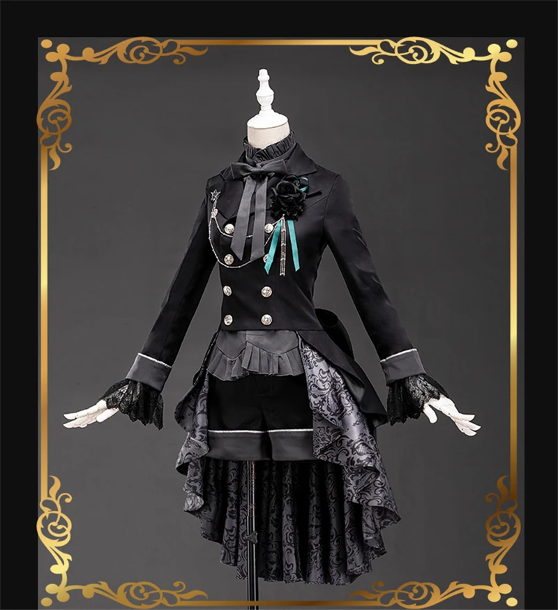 Черный Дворецкий Ciel Phantomhive аниме косплей костюм черная роза платье костюмы на Хэллоуин женское платье пальто+ рубашка+ шорты+ шляпа+ перчатки