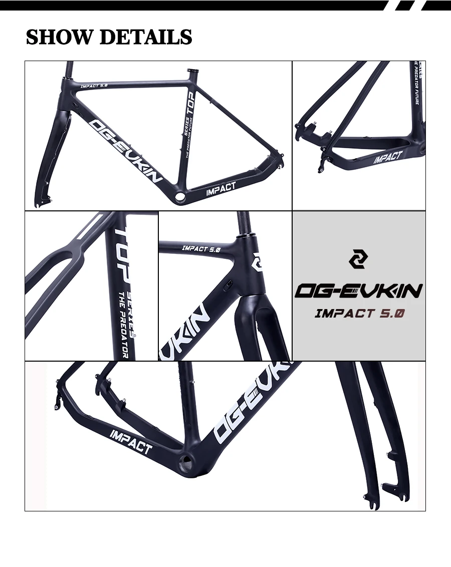 OG-EVKIN CF020 Toray карбоновая велосипедная рама BB30 Cyclo Cross гоночная велосипедная рама вилка зажим карбоновая дорожная рама UD BB30