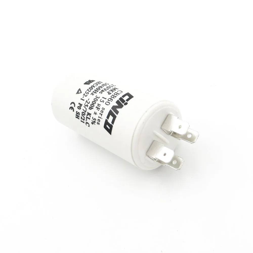 15MFD 250VAC CBB60 конденсаторы двигателя с полипропиленовой пленкой Ac 250V 220V Водяной