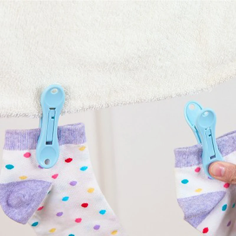 12 шт. двойной головкой Пластик прищепку клип Булавки веревки висит бельевой