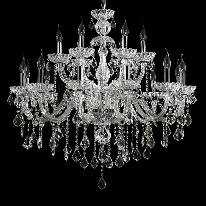 15-18 шт. светодиодные светильники в форме свечи хрустальные люстры для гостиной