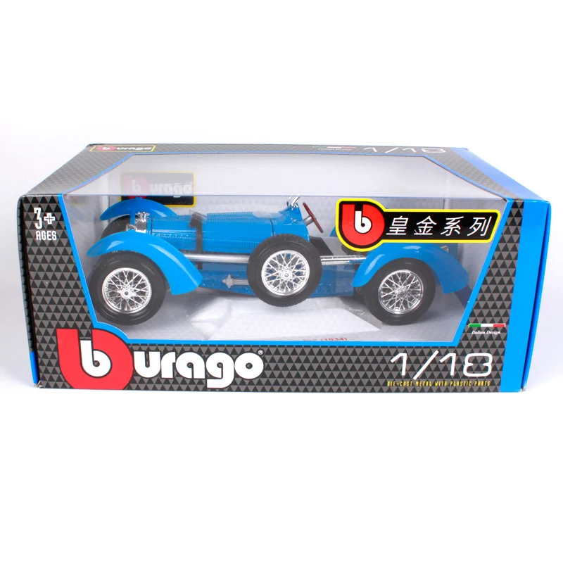 Bburago 1:18 1934 Bugatti &quotТип 59&quot модель автомобиля ретро классический автомобиль литья