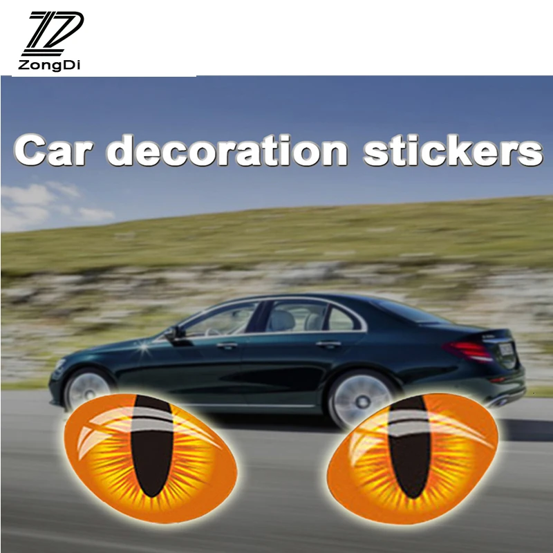 Зеркальная Наклейка ZD 3D кошачий глаз для BMW E90 F30 F10 Audi A3 A6 C5 C6 Opel Insignia Alfa Romeo