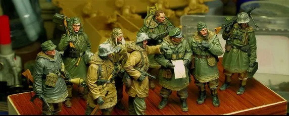 1/35 Scale German team nine groups WWII Figure Resin Model Kit Free Shipping | Игрушки и хобби