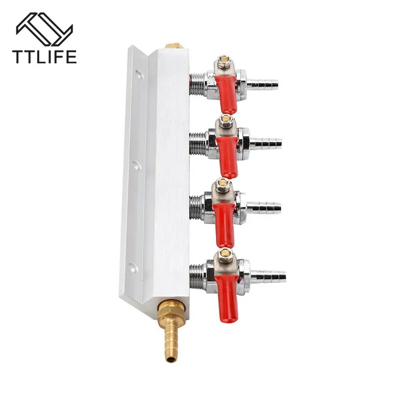 TTLIFE Мути-путь домой Co2 воздуха газовый коллектор распределительный разделитель