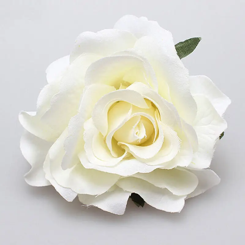white 1 шт. заколка для волос с розовым цветком для свадебной свадьбы, головной убор, заколка для волос, женские аксессуары для волос, вечерние, пляжные, флокированная ткань, горячая Распродажа - Цвет: white