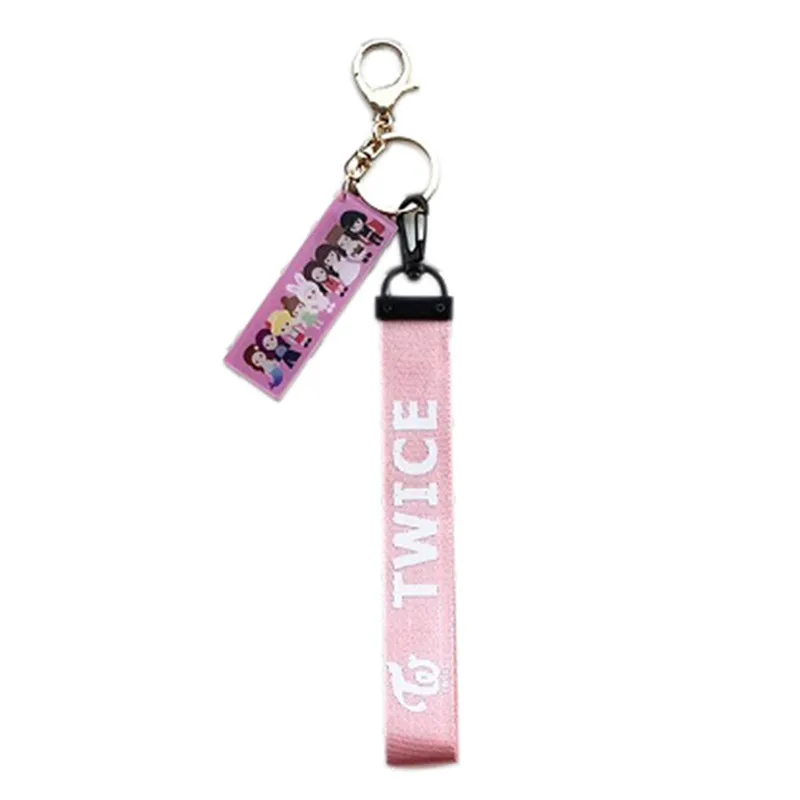 DC Pinksee Kpop брелок с шариком Веревка Держатель BLACKPINK GOT7 два раза SEVENTEEN WANNAONE мягкий меховой шар брелок Подвеска Украшения - Цвет: DC