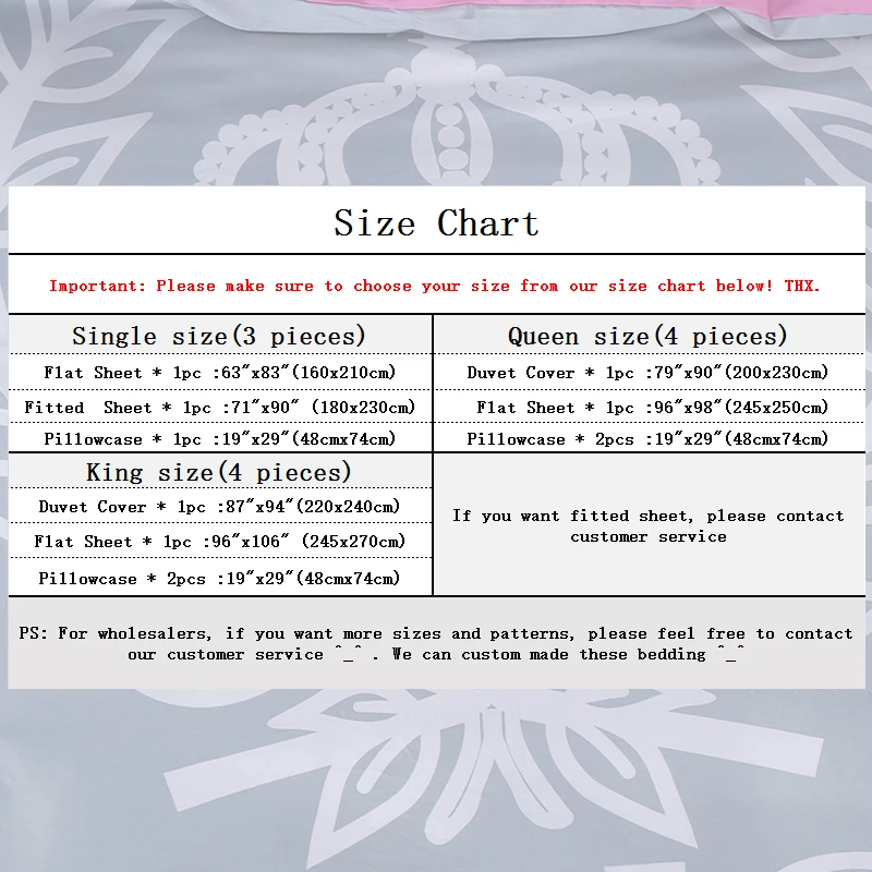 Белый король корона хлопок обратимым пододеяльник набор с плоской подошве и