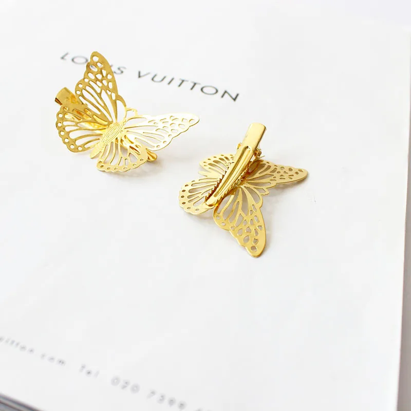 (1 шт.) Модные головные уборы для девочек блестящие зажимы волос в виде бабочки