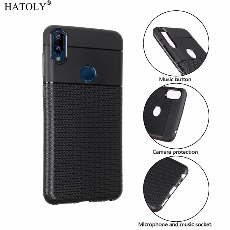 Hatoly для Coque Asus Zenfone Max Pro M1 случае Треугольники узор матовый TPU крышка ZB601KL ZB602KL X00TD |