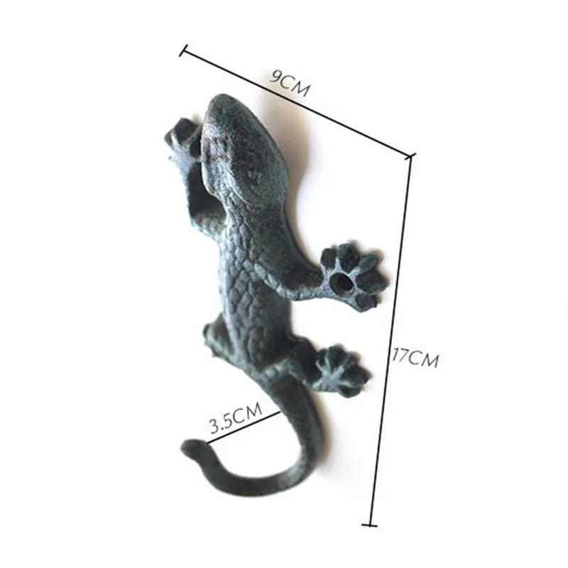 Новая чугунная вешалка для ящерицы полотенец пальто и шляп крючки украшения сада