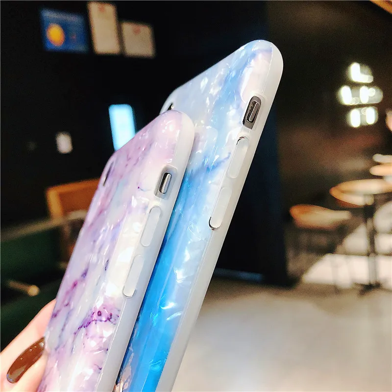 Мраморный чехол для телефона iPhone 7 IPhone X 6 S 8 Plus Чехол XR XS MXA Coque глянцевый мягкий IMD |