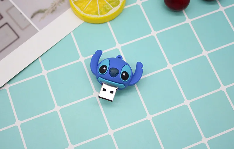 Милый мультяшный USB флеш-накопитель Lilo& Stitch Memory USB Stick 4GB 8GB Blue Stitch thumb Pendrive 16GB 32GB флеш-накопитель U диск в подарок