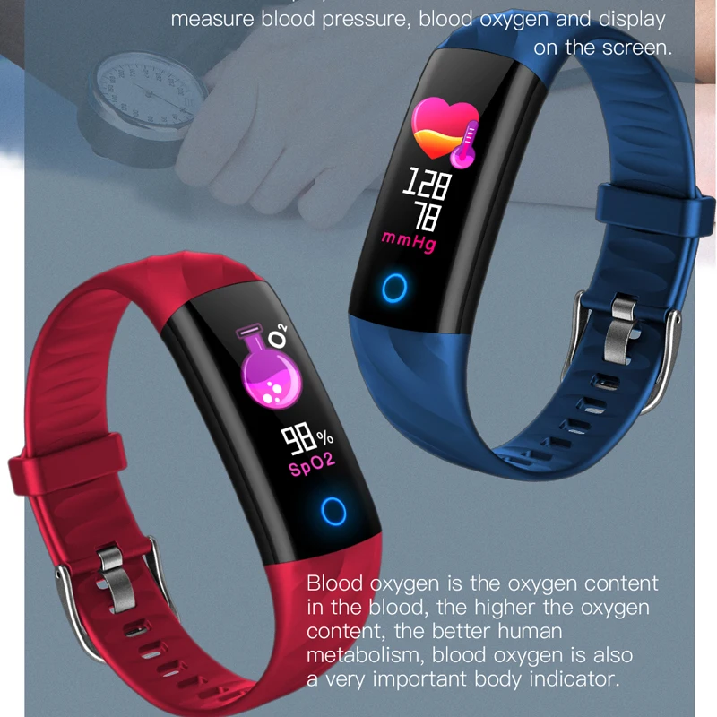 BANGWEI Smart wrist Band Heart rate Blood Pressure Oxygen Oximeter Sport Bracelet Waterproof Watches intelligent For iOS Android |