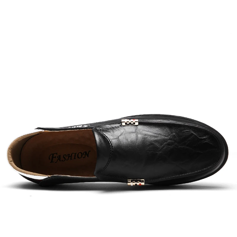 VKERGB Men Leather Loafer Shoes 2019 New Brand Fashion Slip On Men's Casual Mesh Black Breathable Loafers Driving | Обувь