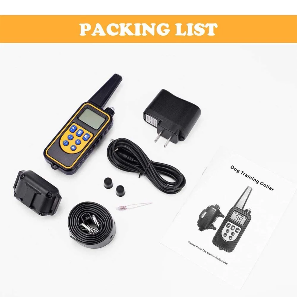 800 м водонепроницаемый перезаряжаемый пульт дистанционного управления собачий