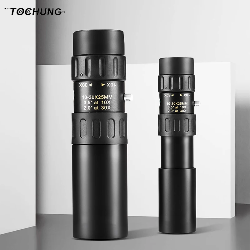 Tochung оригинальный бинокль 10-30x25 зум Монокуляр Высокое качество телескоп карман