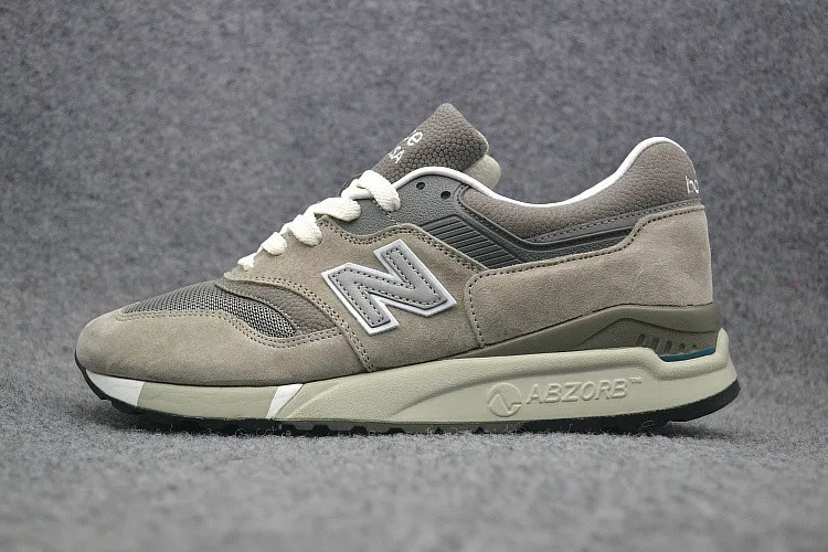 Серый New Balance 997,5 Мужская и женская обувь Классические Серые кроссовки для бега M9975GR - Цвет: Серый