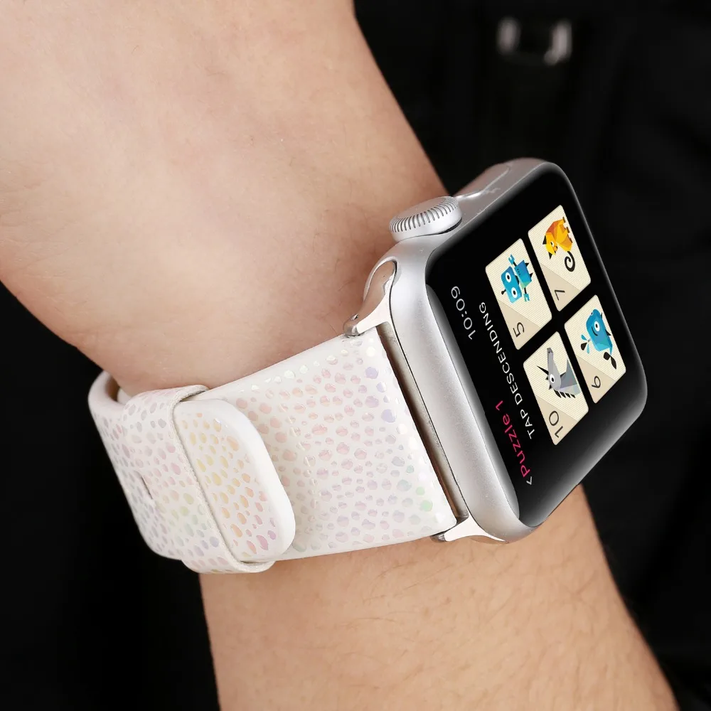 Кожаный ремешок с принтом змеиной кожи для apple watch series 4 3 2 сменный Apple iwatch 44/42/40/38 |