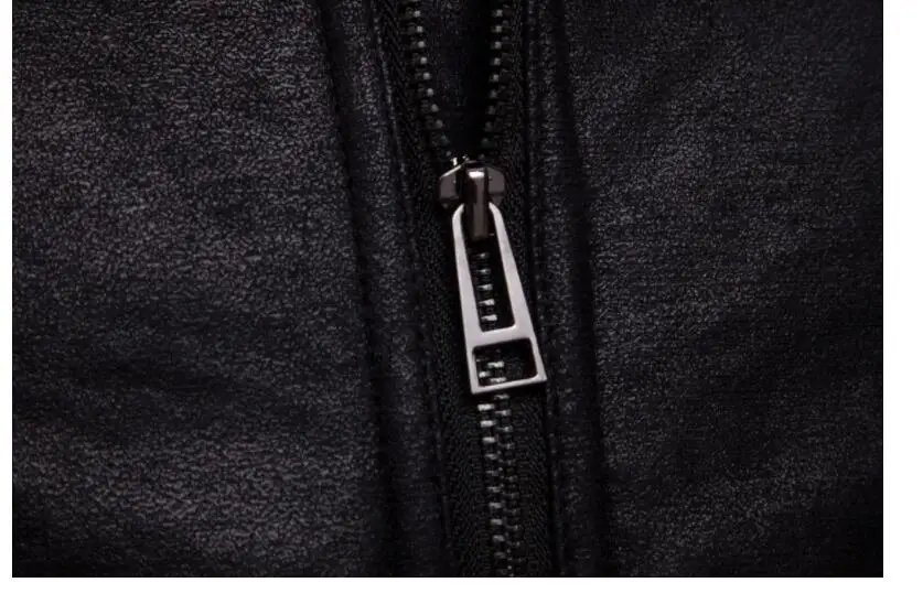 Мужская зимняя кожаная куртка мужские пальто из искусственного меха черная