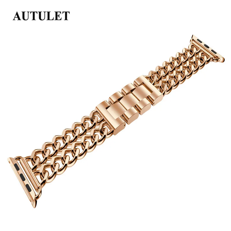 38 мм 42 Apple watch ремешок из нержавеющей стали ремни Мужчины