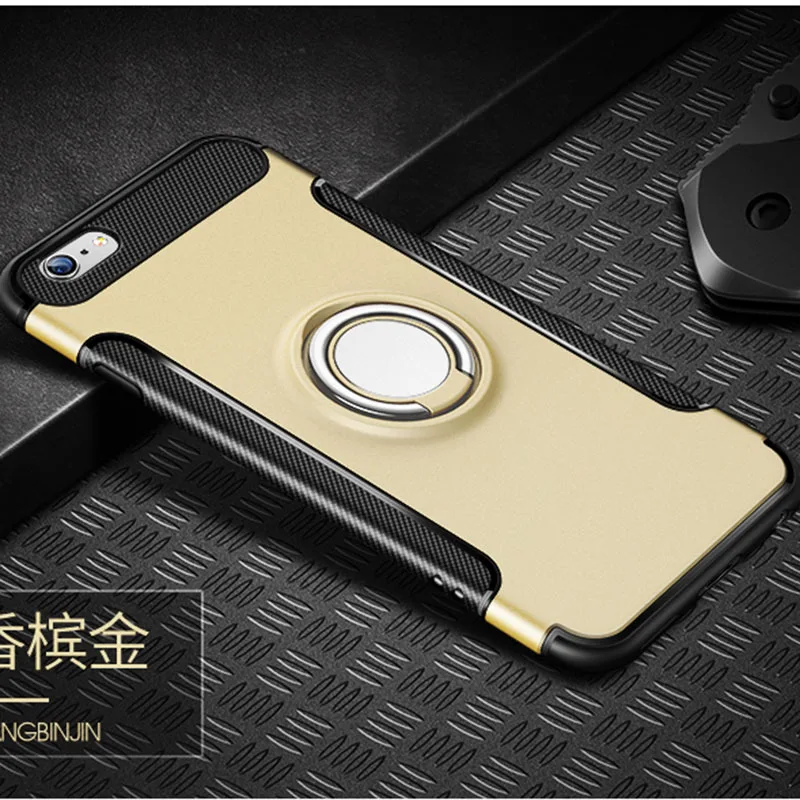 Модный чехол из ТПУ с металлическим магнитом для iPhone 7, чехол для iPhone 5, 5S, 6s, 8 Plus, X, SE, чехол с кольцом на палец, чехол