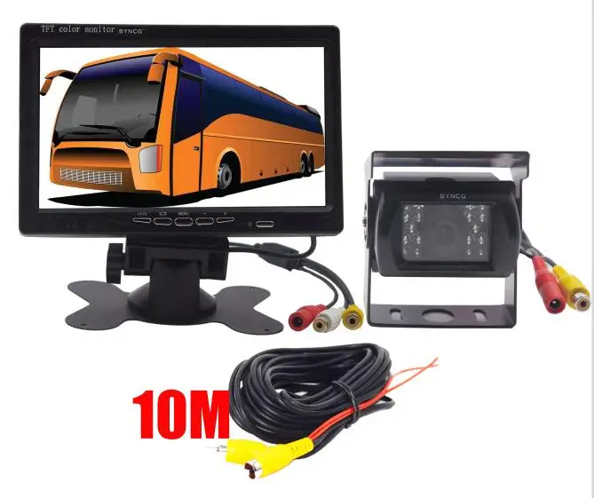 7inch bus Byncg " проводной беспроводной автомобильный монитор TFT lcd Автомобильный монитор заднего вида onitor парковочная система заднего вида для резервной камеры поддержка DVD Fit bus - Название цвета: 7inch bus