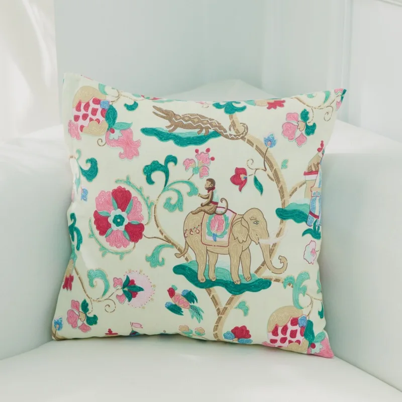 Чехол для подушки из хлопка с изображением идиллических цветов Сакура наволочка