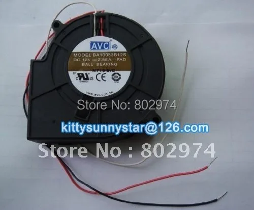 Новый оригинальный mulfan для 10 см AVC 9733 ba10033b12s причуда 12 В 2.85a 3 Провода Процессор