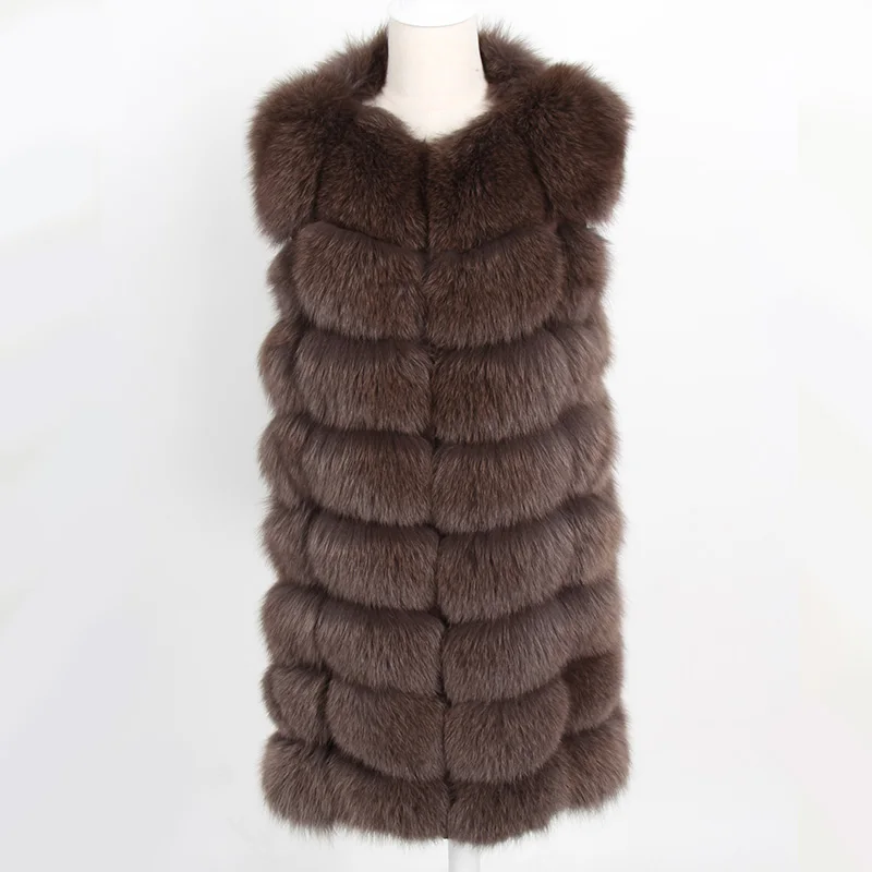 Long 90-4 OFTBUY шуба из натурального Лисьего меха, Зимняя женская куртка со съемным жилетом, Толстая теплая уличная верхняя одежда, новая модная весенняя одежда - Цвет: Long 90-4