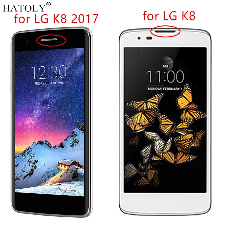 2 шт закаленное стекло для LG K8, Защита экрана для LG K8, полное покрытие для LG K8 Lte K350 K350E K350N 4G 3D пленка с закругленными краями HATOLY