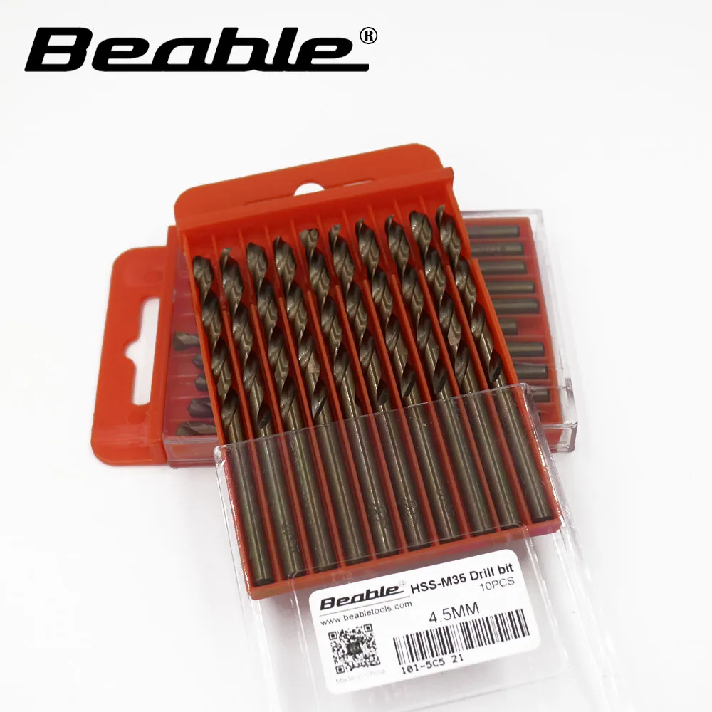 

Распродажа сверла M35-4.5MM 10 шт. кобальтовые металлические сверла инструменты для металлических стальных сверл режущий металлический инструм...
