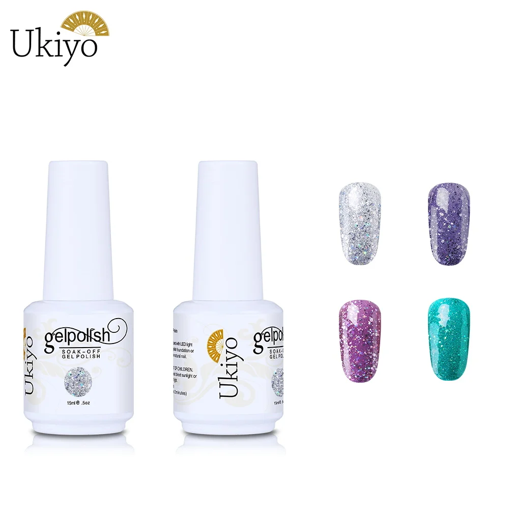 Ukiyo 4 шт./лот 15 мл Классический Гель-лак замачиваемый УФ Гель-лак Vernis Ongle верхнее Базовое покрытие требуется длительный маникюрный набор