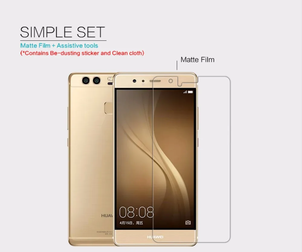 2 шт./партия, huawei P9, защита экрана, NILLKIN, Антибликовая матовая защитная пленка для huawei P9, в розницу, посылка