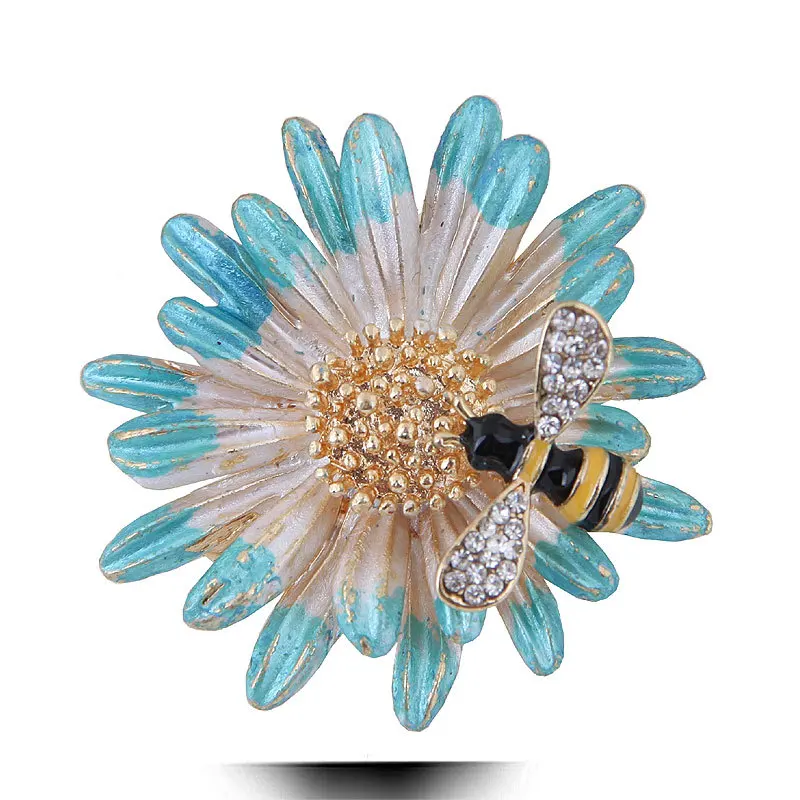 Модная металлическая брошь в виде пчелы из хризантемы|Броши| |